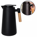 Garrafa Térmica Cabo em Madeira 1L - Preto