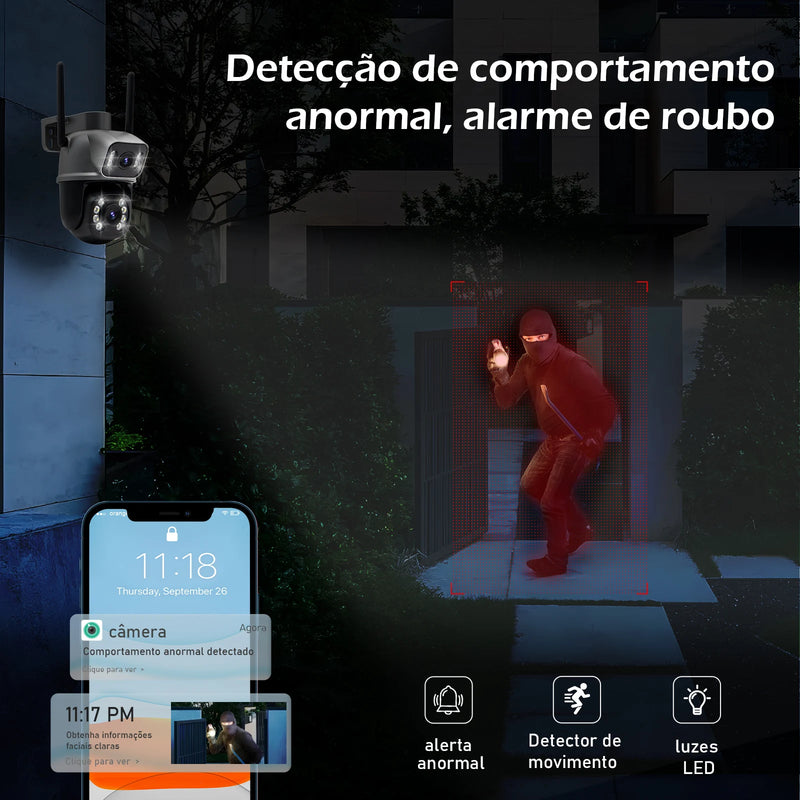 Câmera de segurança Wi-Fi à prova d'água