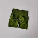 Shorts esportivos de levantamento de quadril pêssego