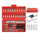 Kit Chaves Jogo Catraca Soquetes Reversíveis 46 Peças C/Estojo