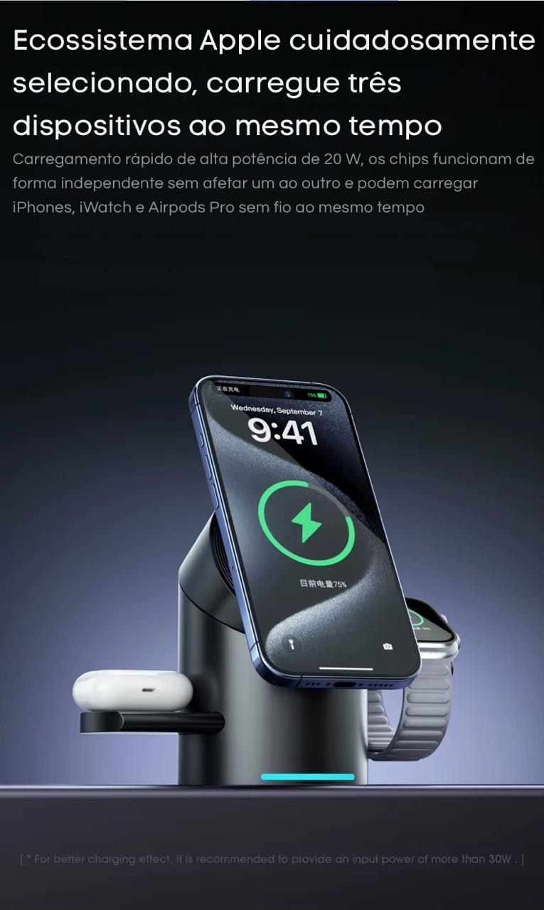 Novo carregador sem fio 3 em 1 Magsafe