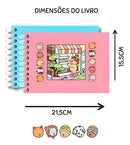 Livro Colorir Infantil URSO BOB (Rosa) - 50 Folhas Capa Dura