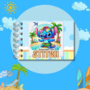 Kit Livro Colorir LIL. STI. (Azul) + 24 Canetas - Stitch