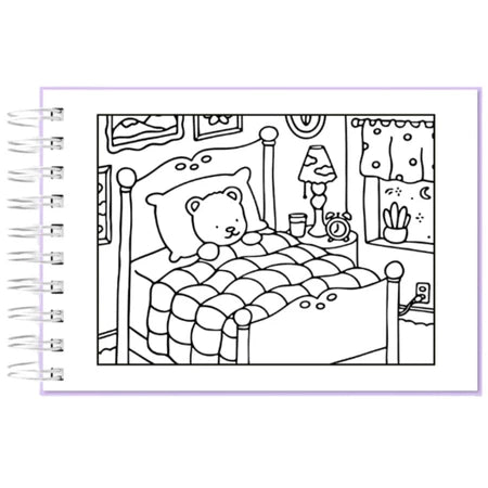Kit Livro Colorir URSO BOB (Rosa) + 24 Canetas - Estimula